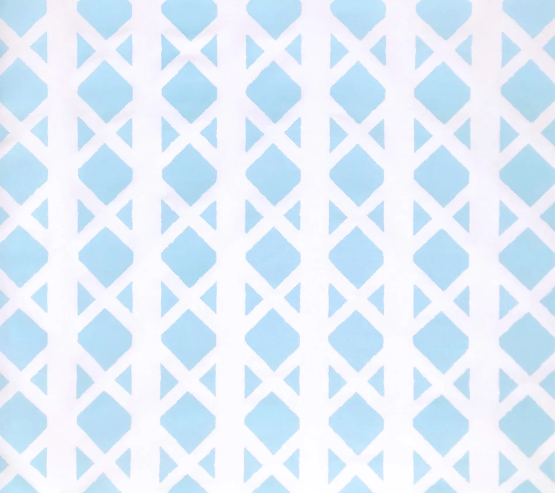 China Seas Fabric: Gazebo Blotch - Custom Turquoise on White Belgian Linen / Cotton