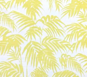 China Seas Fabric: Martinique - Custom Yellow on Tinted Belgian Linen / Cotton