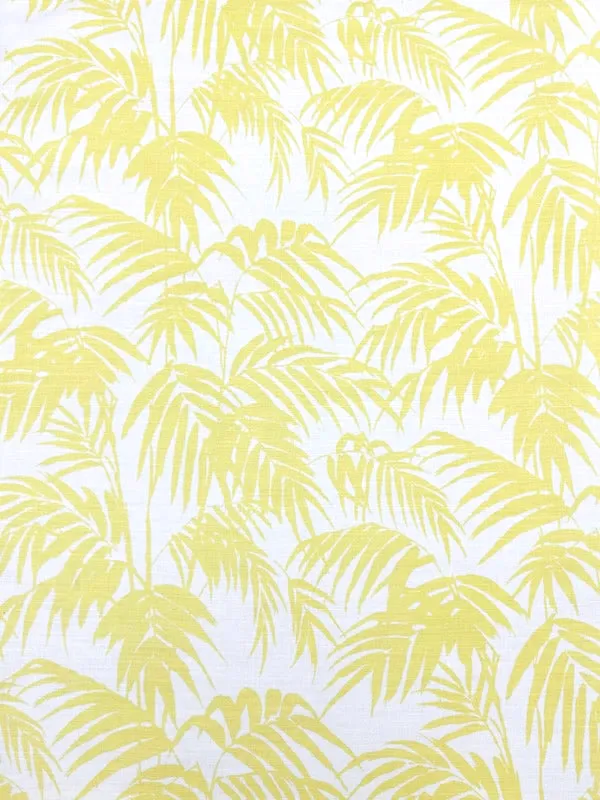 China Seas Fabric: Martinique - Custom Yellow on Tinted Belgian Linen / Cotton