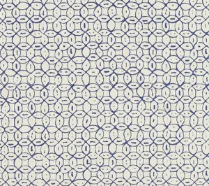 China Seas Fabric: Melong Batik - Custom Blue on Tinted Belgian Linen / Cotton