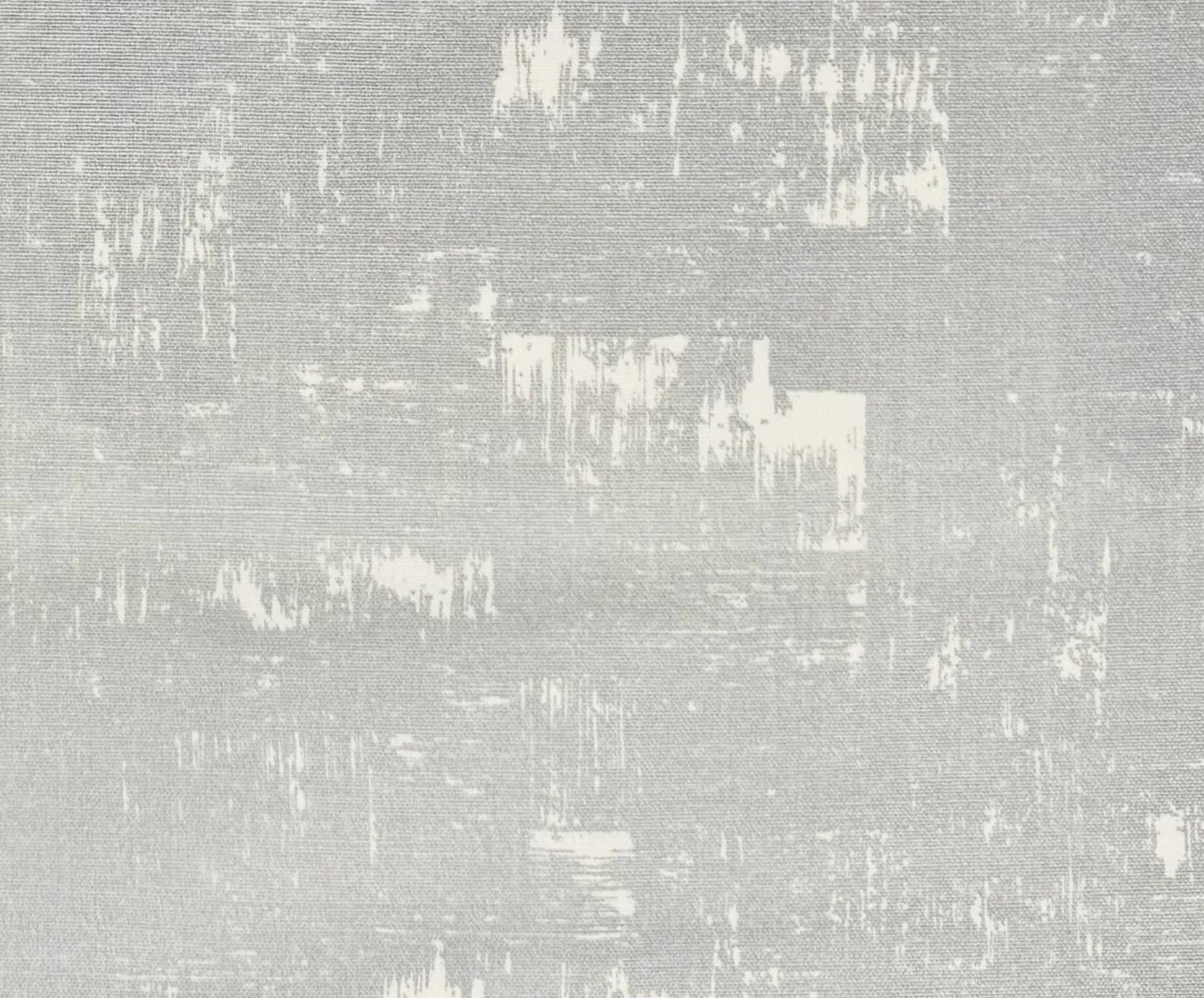 China Seas Fabric: New Shadows - Custom Silver Metallic on White Belgian Linen / Cotton