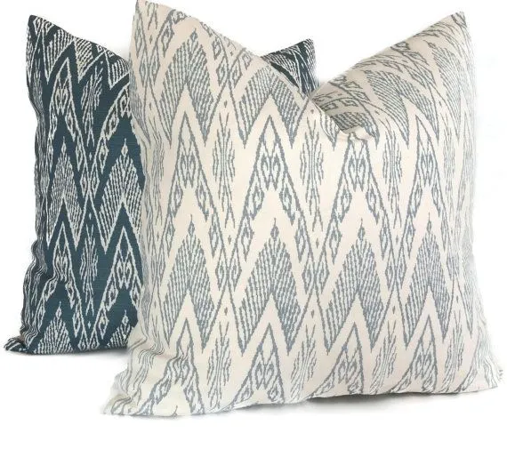 China Seas Fabric: Raffles Reverse - Custom New Navy on Tan Belgian Linen / Cotton