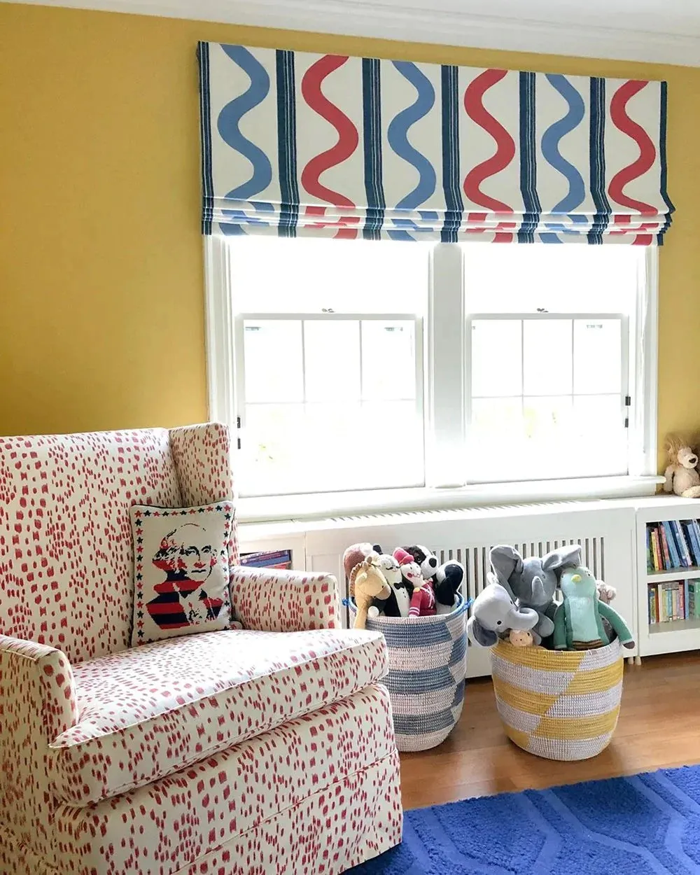 China Seas Fabric: Tete a Tete Vertical - Custom Violet / Jungle Green / Brown on White Belgian Linen/Cotton