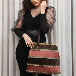 Choco Pink Harmony | Boho Frill Bag