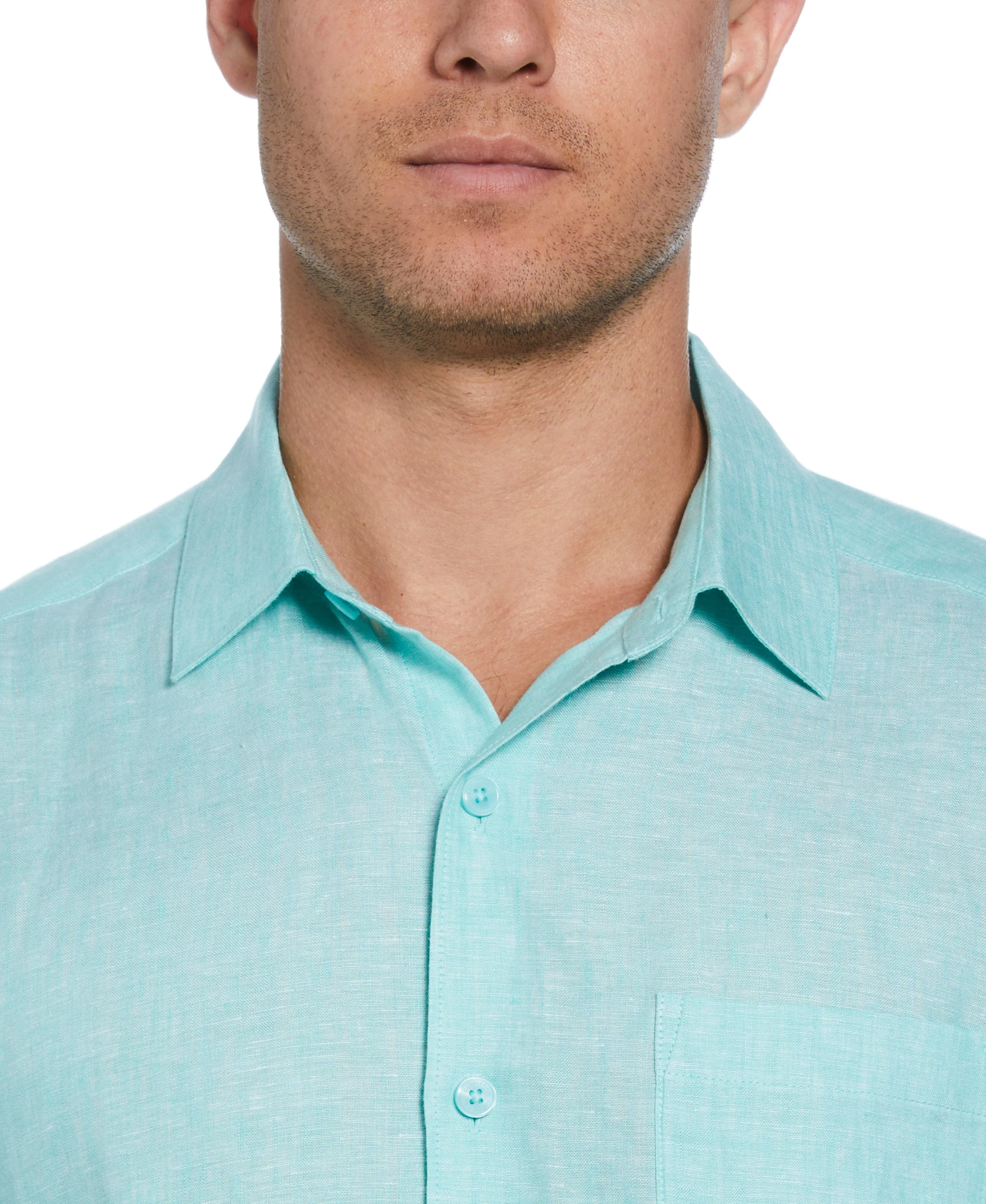 Classic Two-Tone Linen Shirt