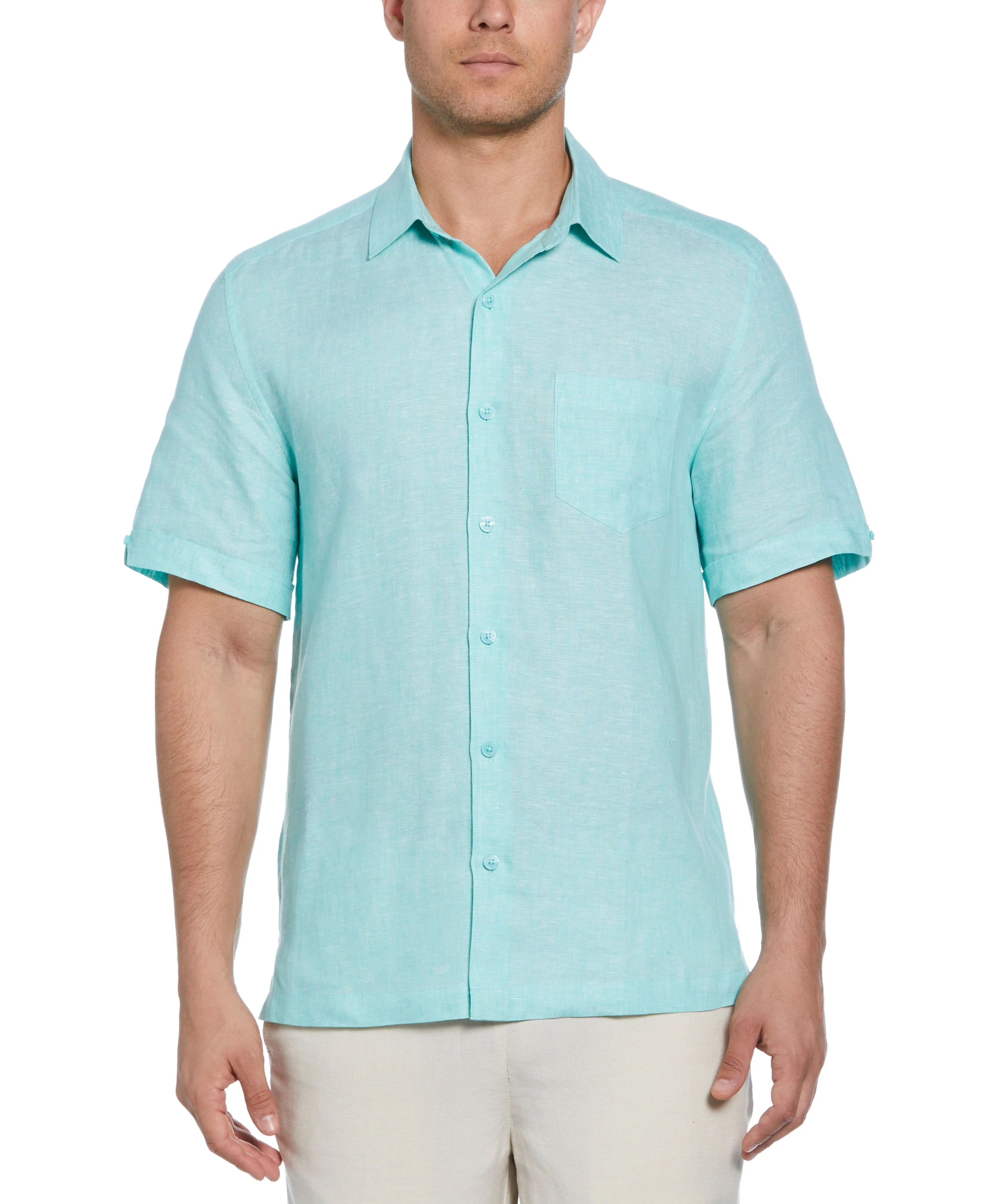 Classic Two-Tone Linen Shirt