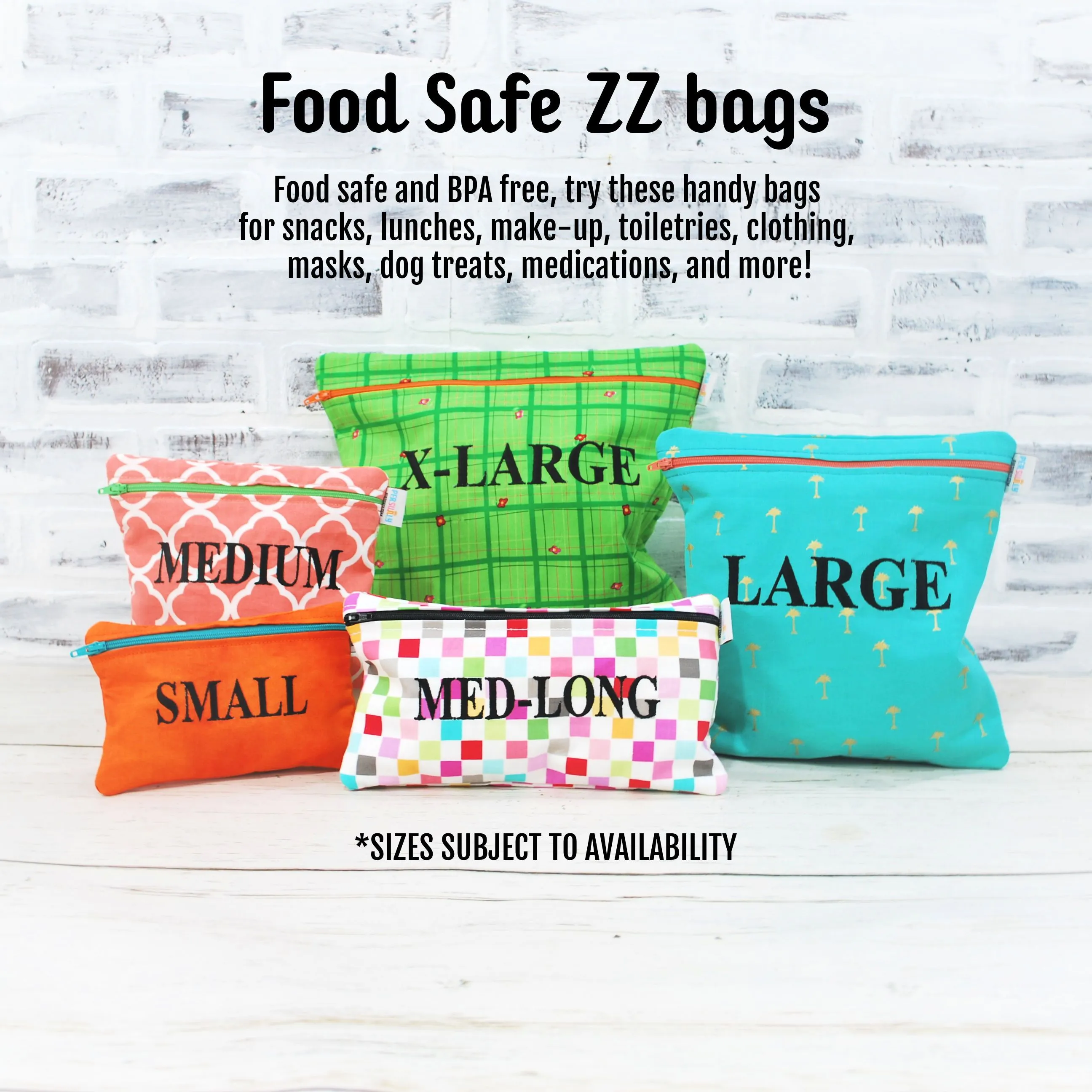 Colorful Snakes Personalized Reusable Food Bag