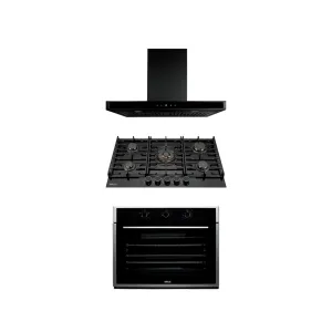 COMBO B LUXURY - DRIJA - 76CM / 30” – VIDRIO(Estufa, Horno y Extractor).