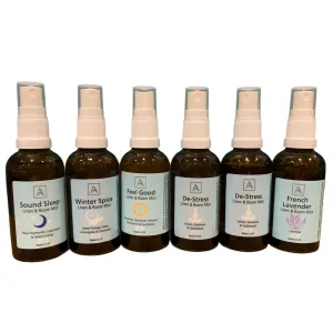 Complete Set - Feel Good, Deep Sleep, De-stress, Lavender Winter Spice and Sound Sound Linen and Room Mist Set