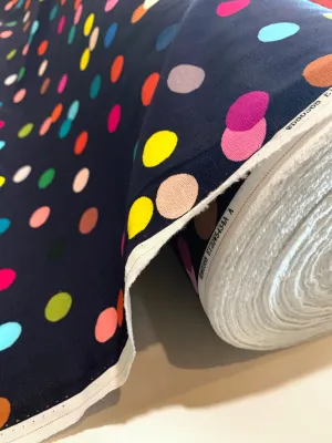 Confetti (navy) organic cotton linen