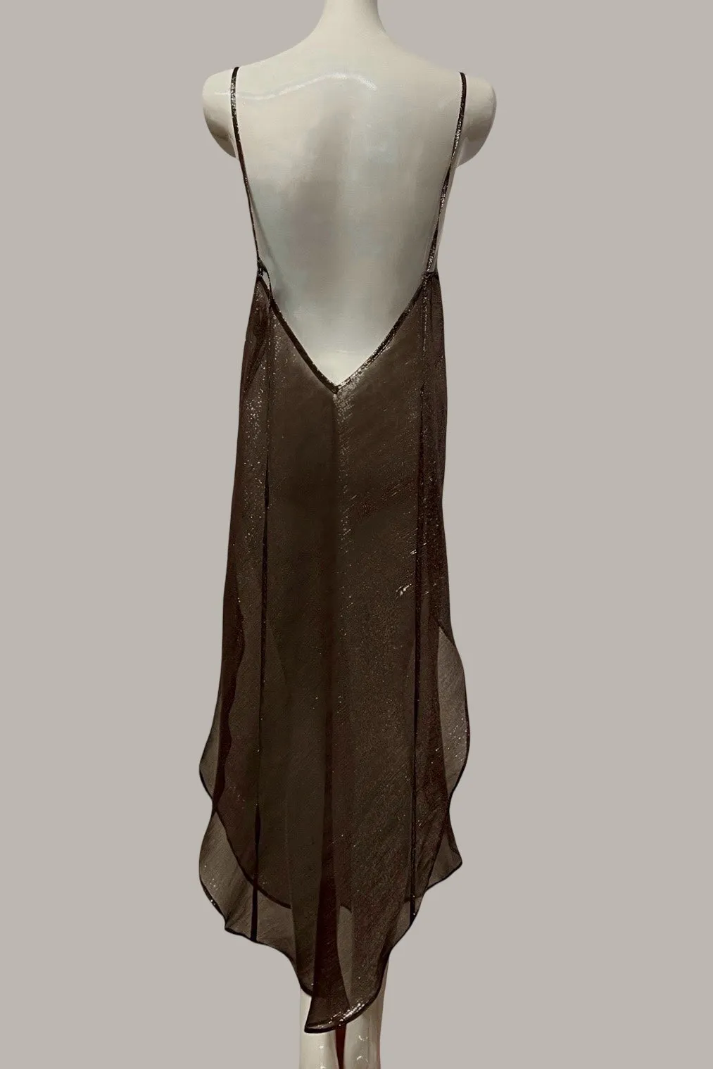 Convertible Bias Cappuccino/Silver Silk Lame' {Made to Order}