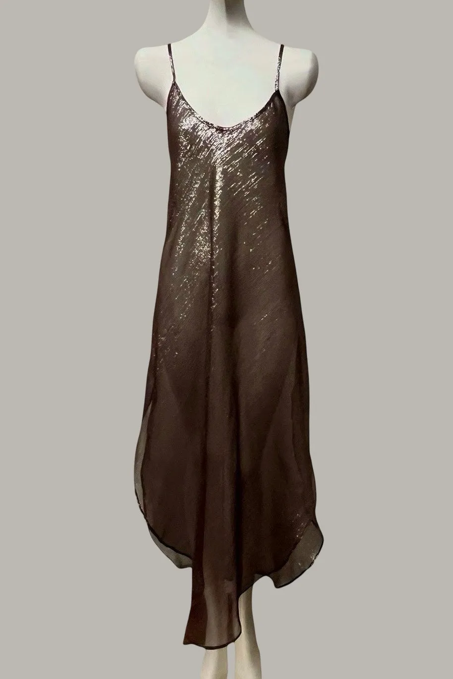 Convertible Bias Cappuccino/Silver Silk Lame' {Made to Order}