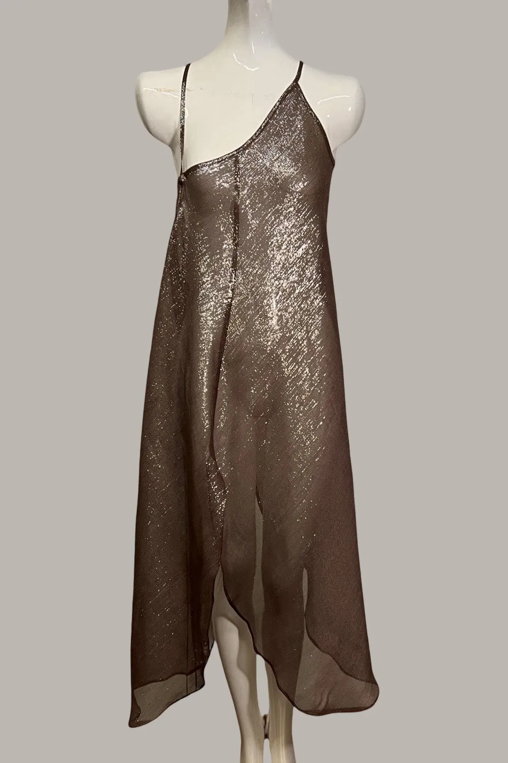 Convertible Bias Cappuccino/Silver Silk Lame' {Made to Order}