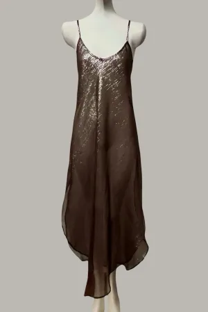Convertible Bias Cappuccino/Silver Silk Lame' {Made to Order}