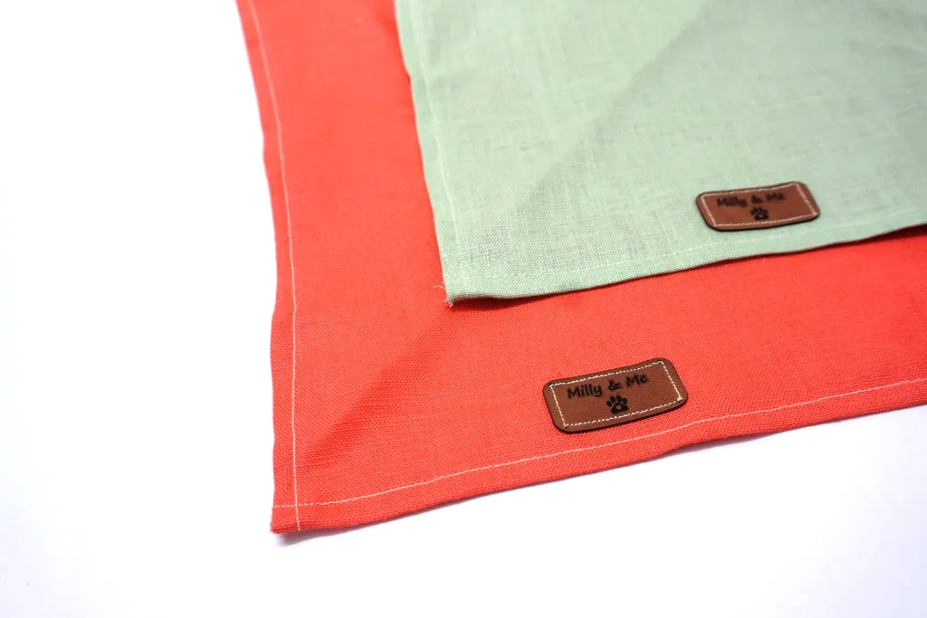 Coral - Pure Linen Bandana