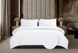 Cotton Co Gigi White Embossed Micro Satin Duvet Cover Set