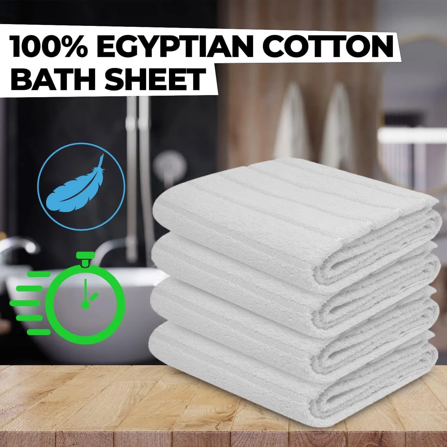 Cotton Grey Jumbo Bath Sheets Extra Large Thick Bathroom Towels