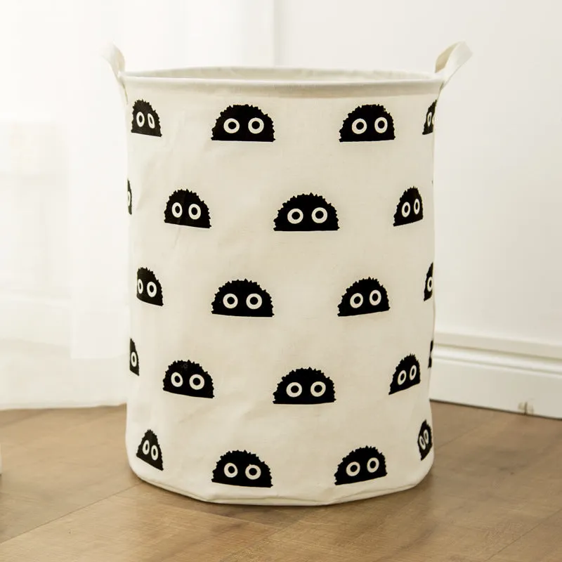 Cotton Linen Cloth Art Waterproof Dirty Clothes Hamper Large Storage Basket