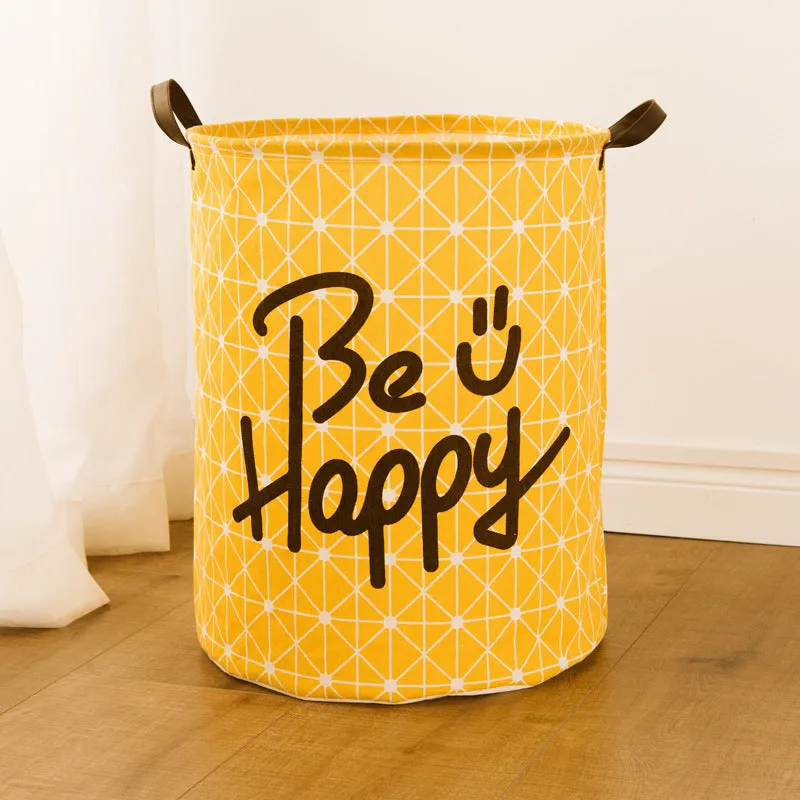 Cotton Linen Cloth Art Waterproof Dirty Clothes Hamper Large Storage Basket