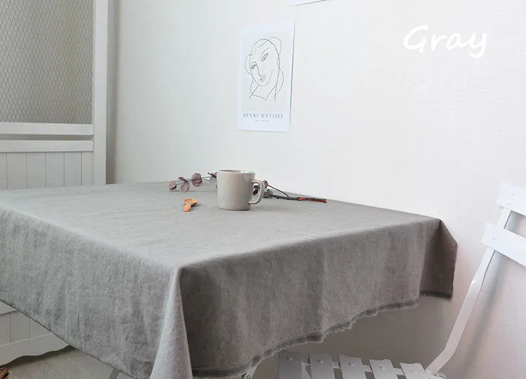 Cotton Linen Fabric, Gray Tone Linen Fabric, Solid Linen Blend, Bio-washing Linen, Quality Korean Fabric  - By the Yard /52387