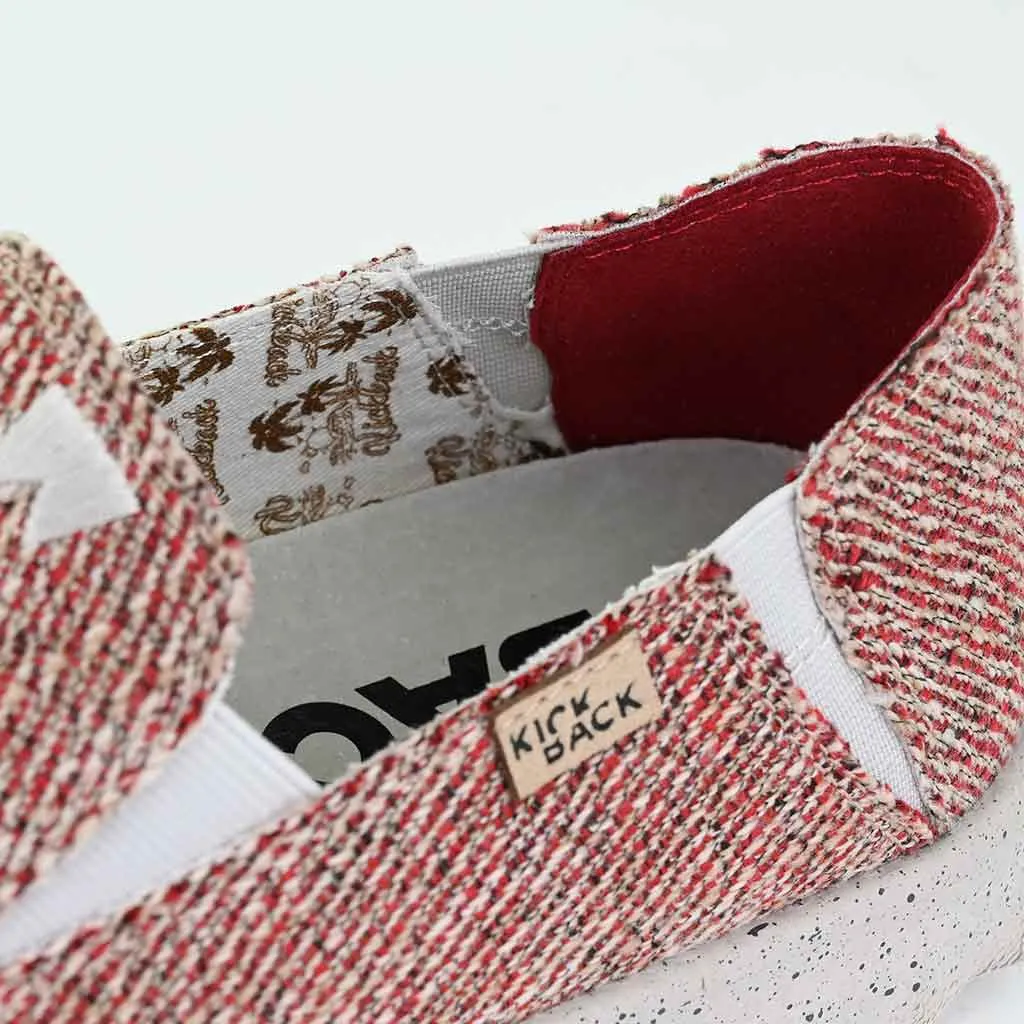 Couch Classic Woven Canvas Oat Red