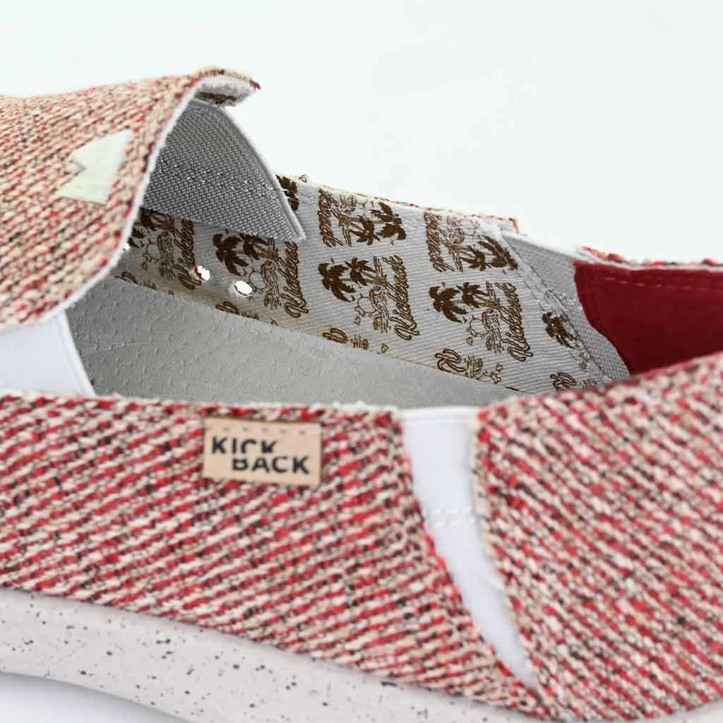 Couch Classic Woven Canvas Oat Red