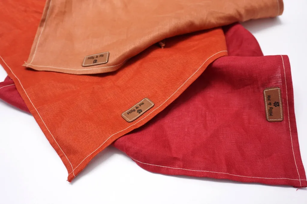 Cranberry - Pure Linen Bandana