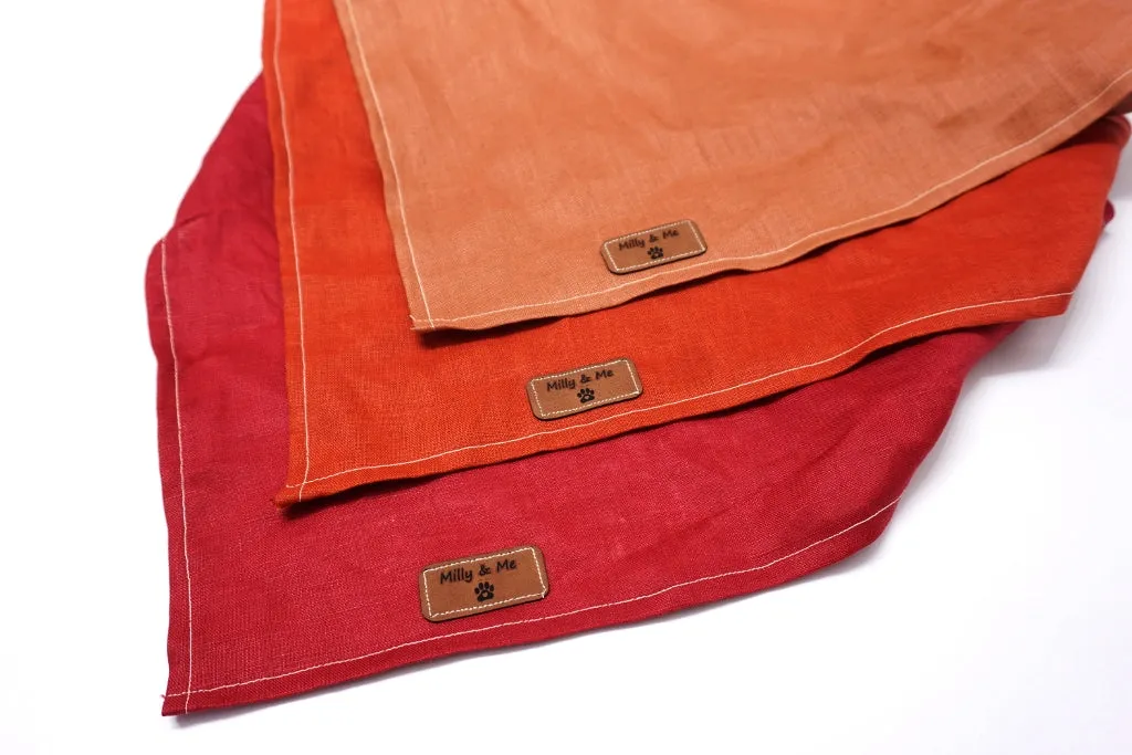Cranberry - Pure Linen Bandana