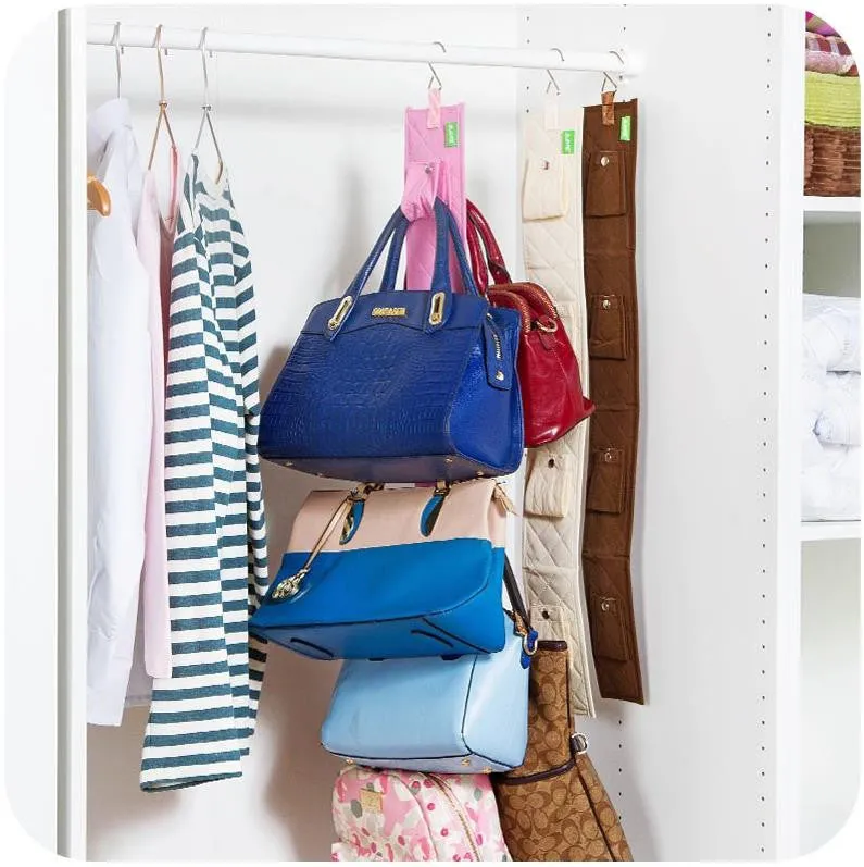 Creative Storage Bag for Handbag Bags Hanging in Wardrobe Clothing Container Folding Organizer Travel Bag Boxes 2 Kinds