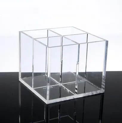 Crystal Acrylic Makeup brush Organizer cosmetic storage box Makeup tool Flashing pencil holder Lipstick Organizer cosmetic case