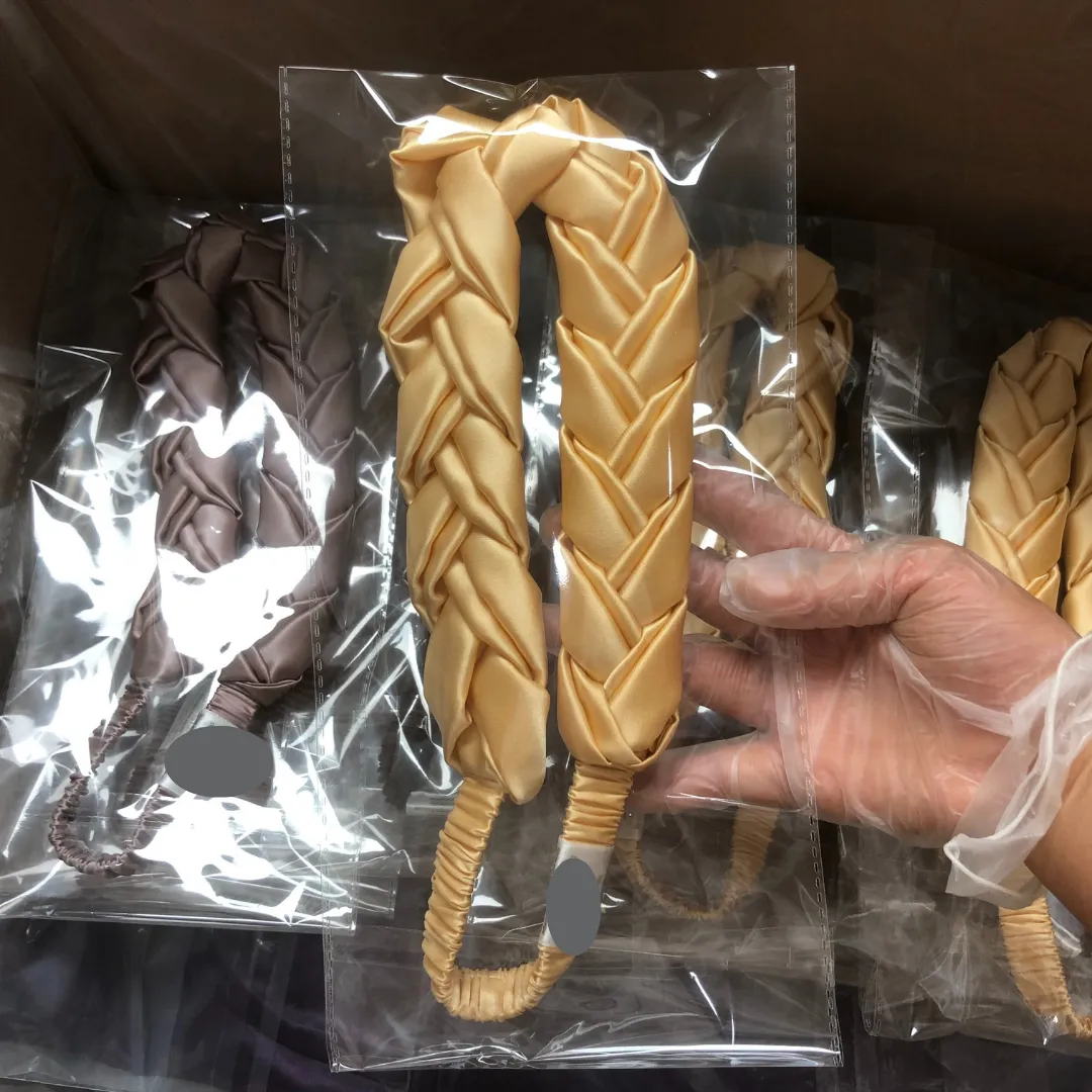 Custom Wholesale Silk Headband Braided