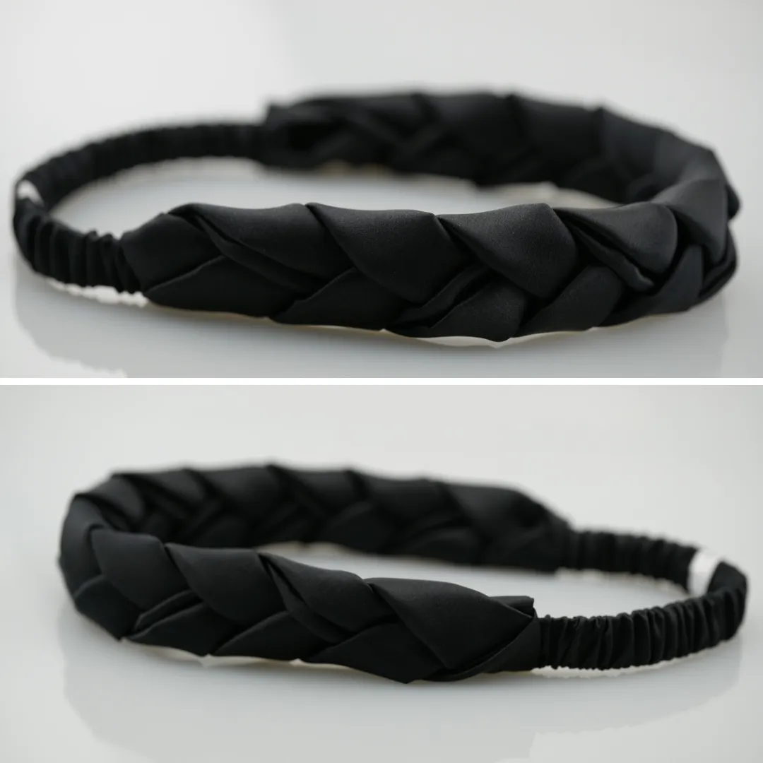 Custom Wholesale Silk Headband Braided