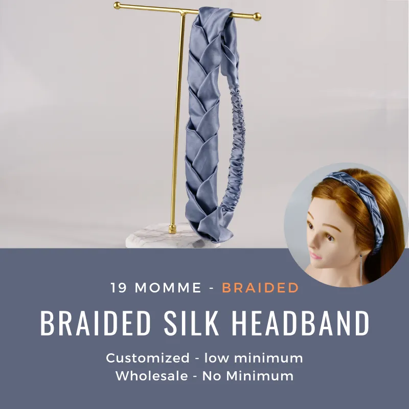Custom Wholesale Silk Headband Braided