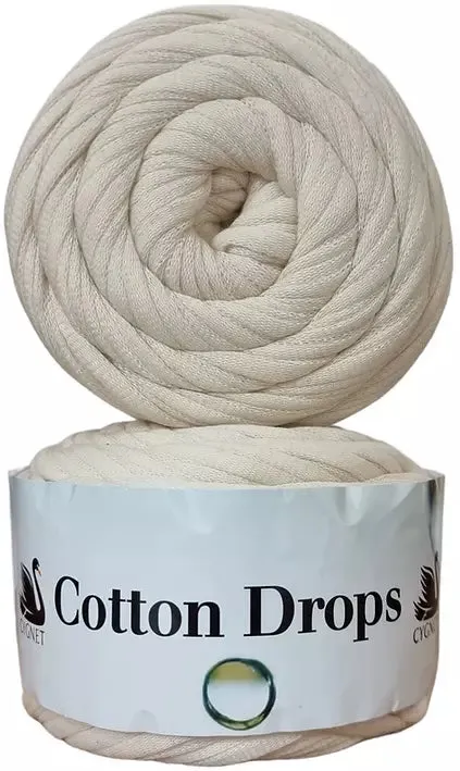 Cygnet  Yarn Tubular Chunky - Cotton Drops Linen white