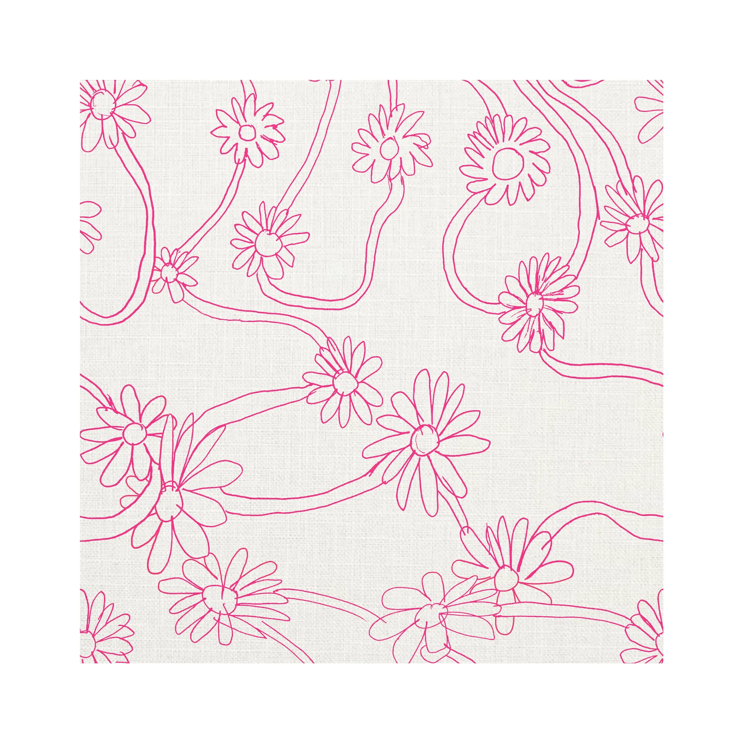 Daisy Pop Pink Fabric