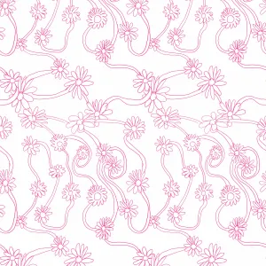 Daisy Pop Pink Fabric