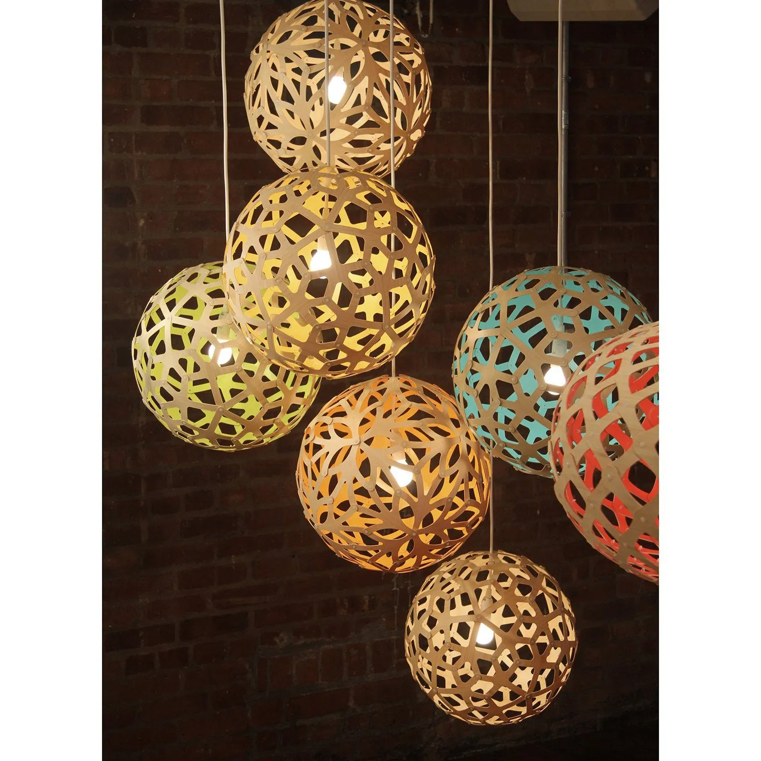 David Trubridge Painted Coral Pendant Light