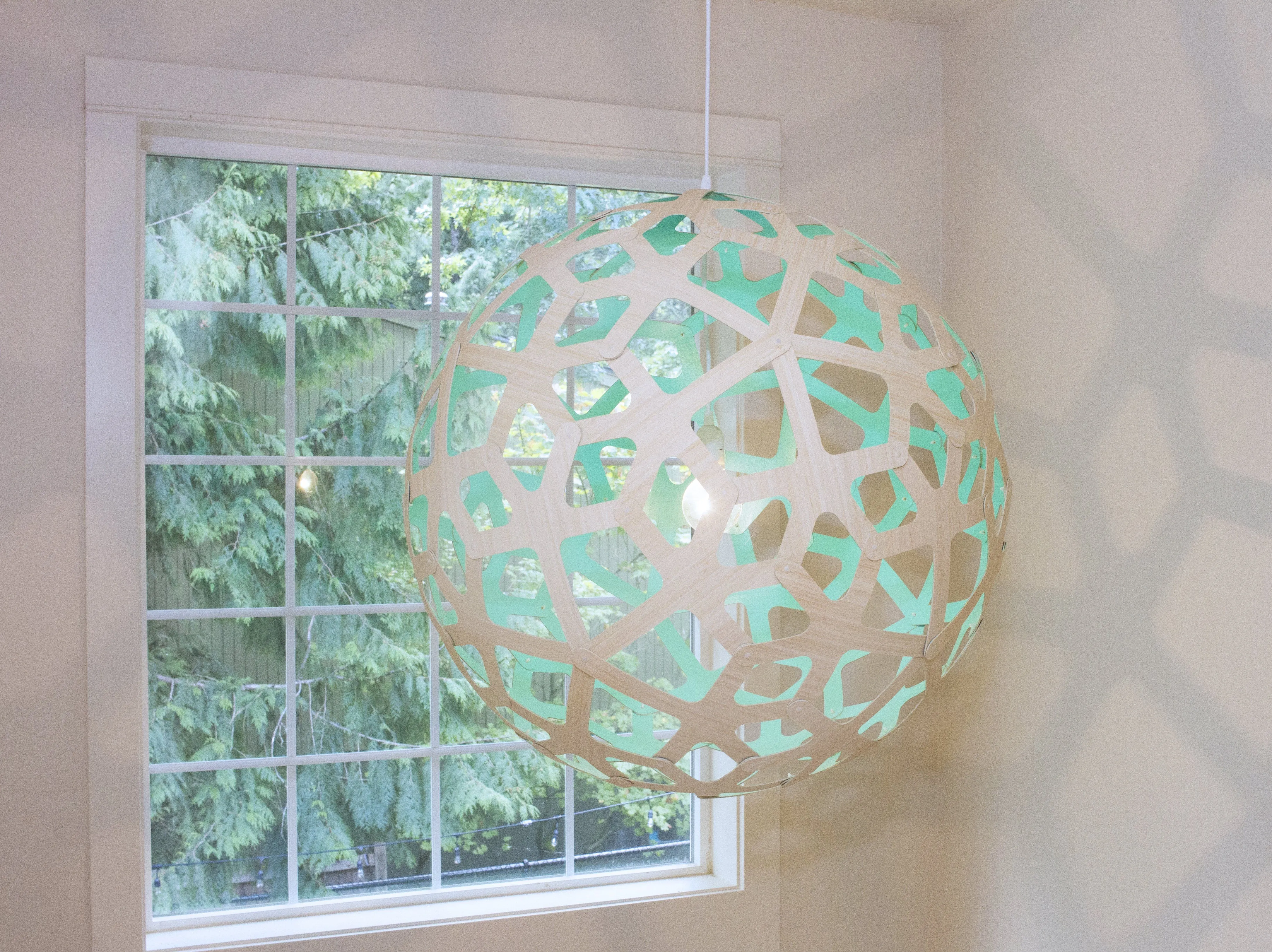 David Trubridge Painted Coral Pendant Light