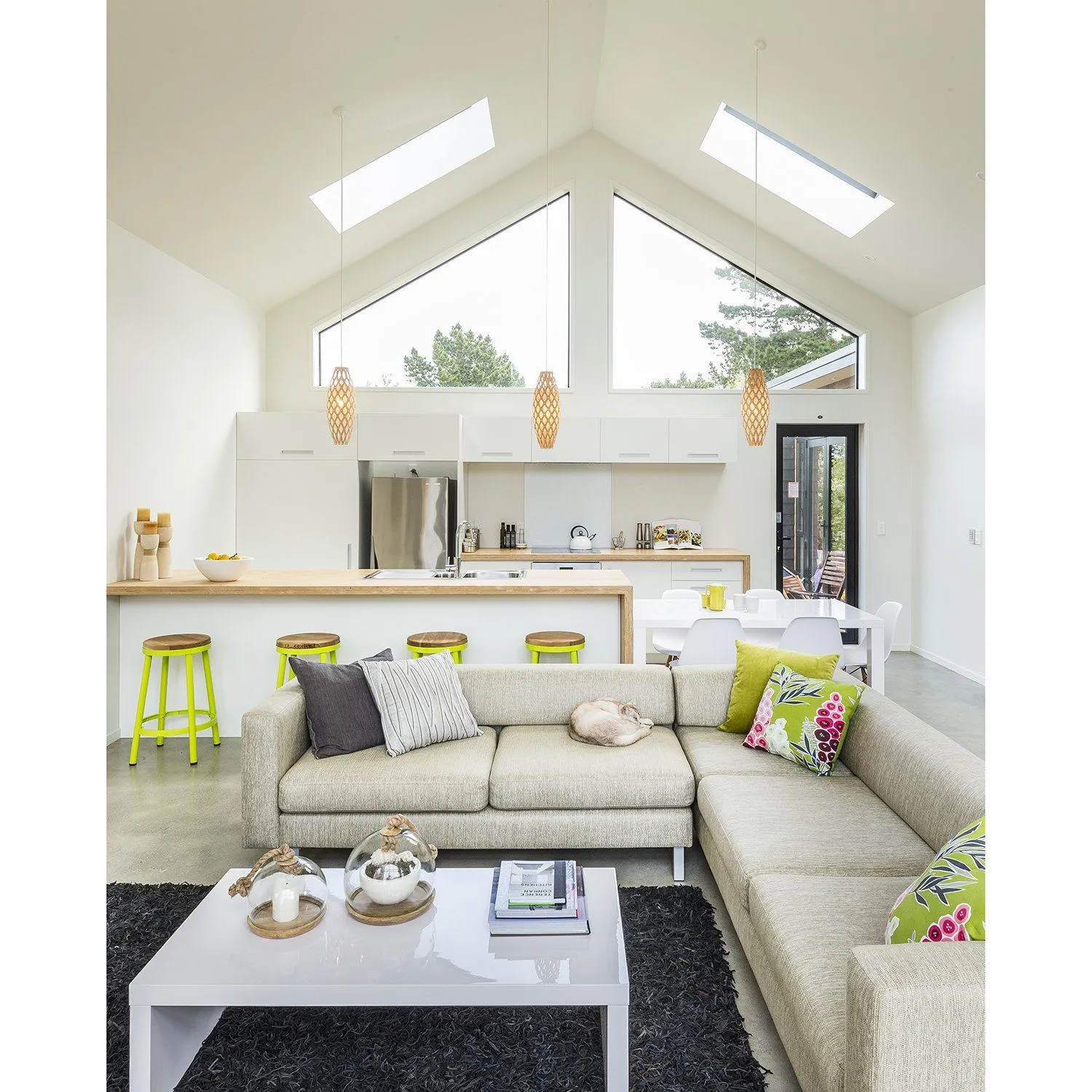 David Trubridge Painted Hinaki Pendant Light