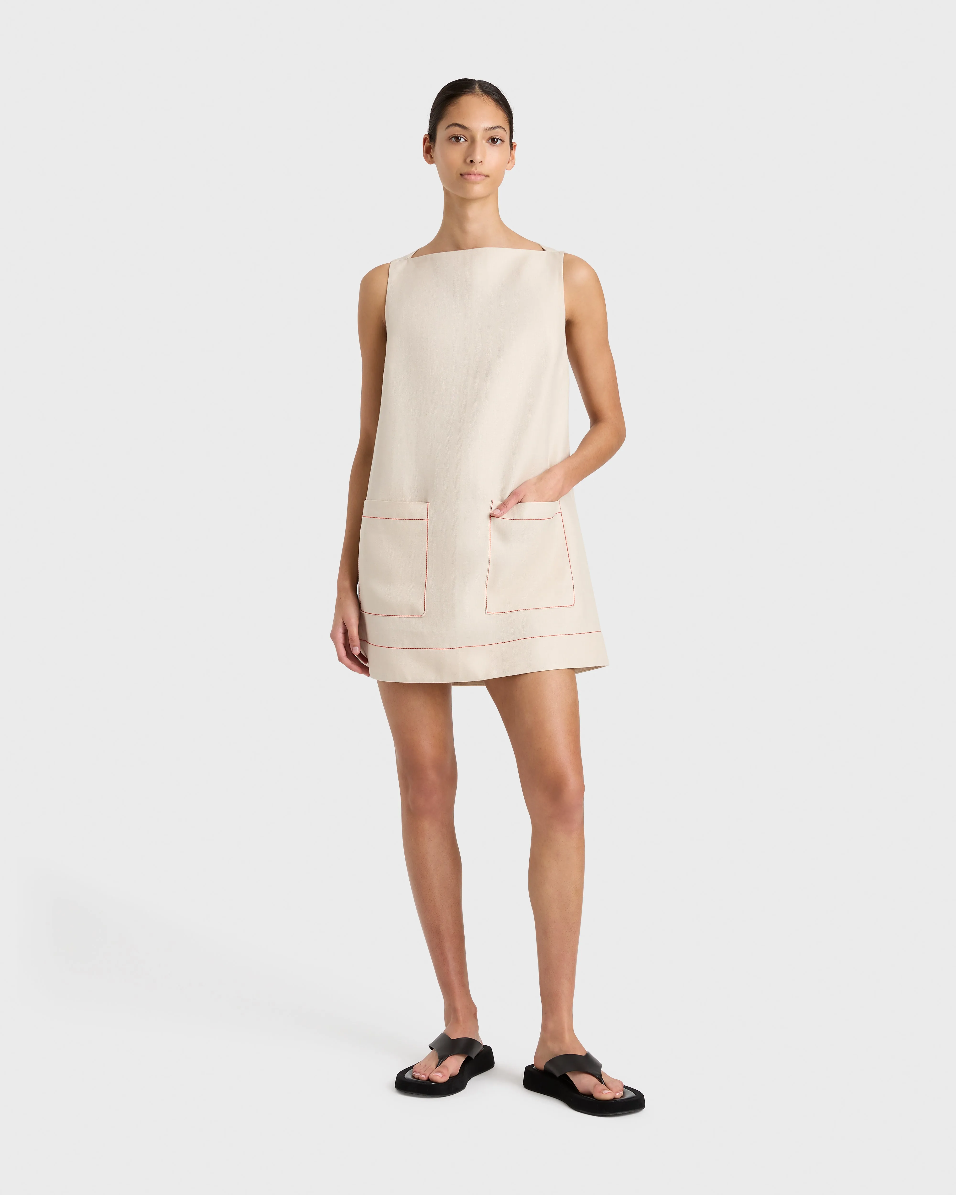 Delphi Boat Neck Mini - Sand