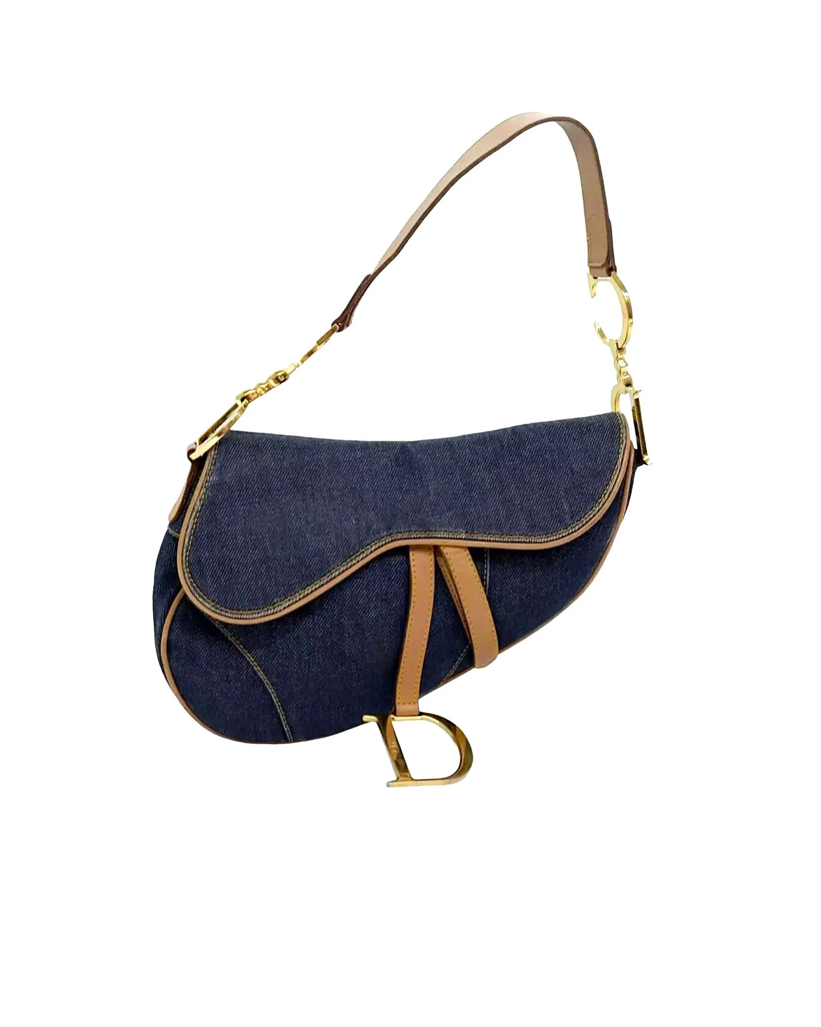 DIOR denim saddle bag