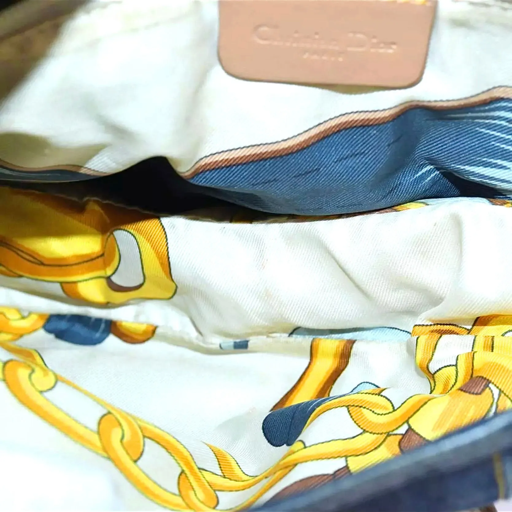 DIOR denim saddle bag