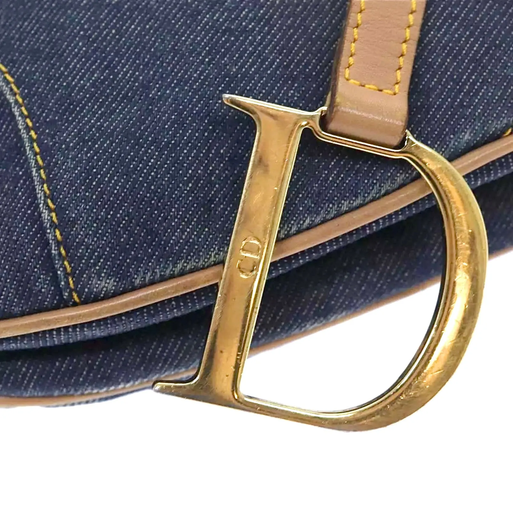DIOR denim saddle bag