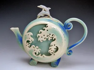 Dolphin Wave Box Teapot