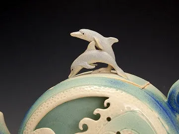 Dolphin Wave Box Teapot