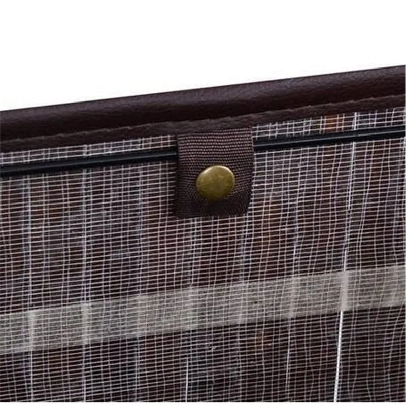 Double-lattice Bamboo Folding Storage Basket with Cover