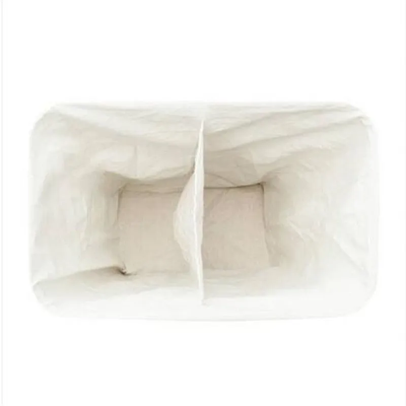 Double-lattice Bamboo Folding Storage Basket with Cover