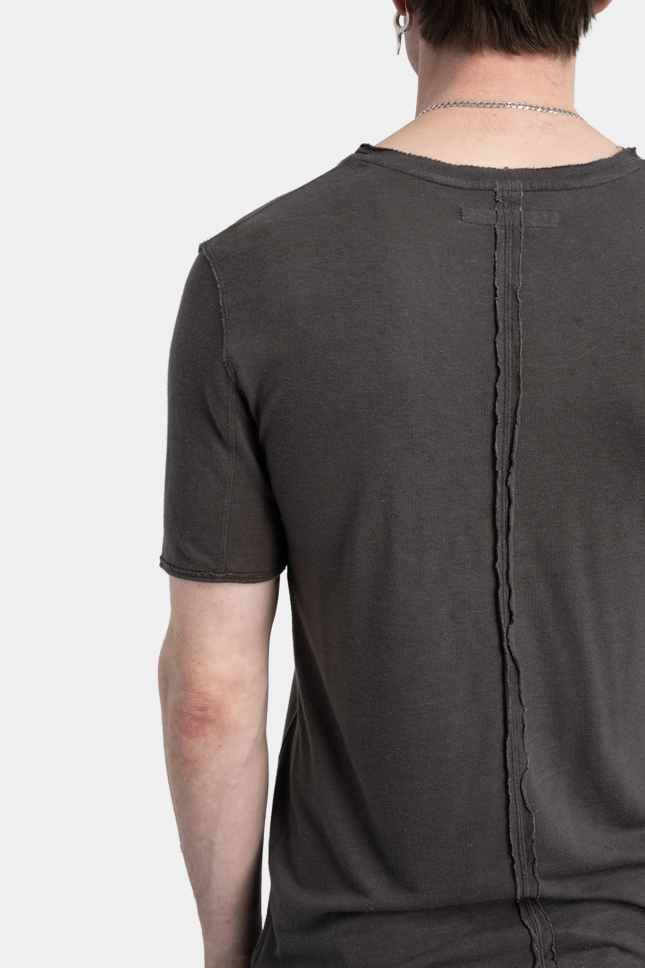 Double neck tee, Shadow grey