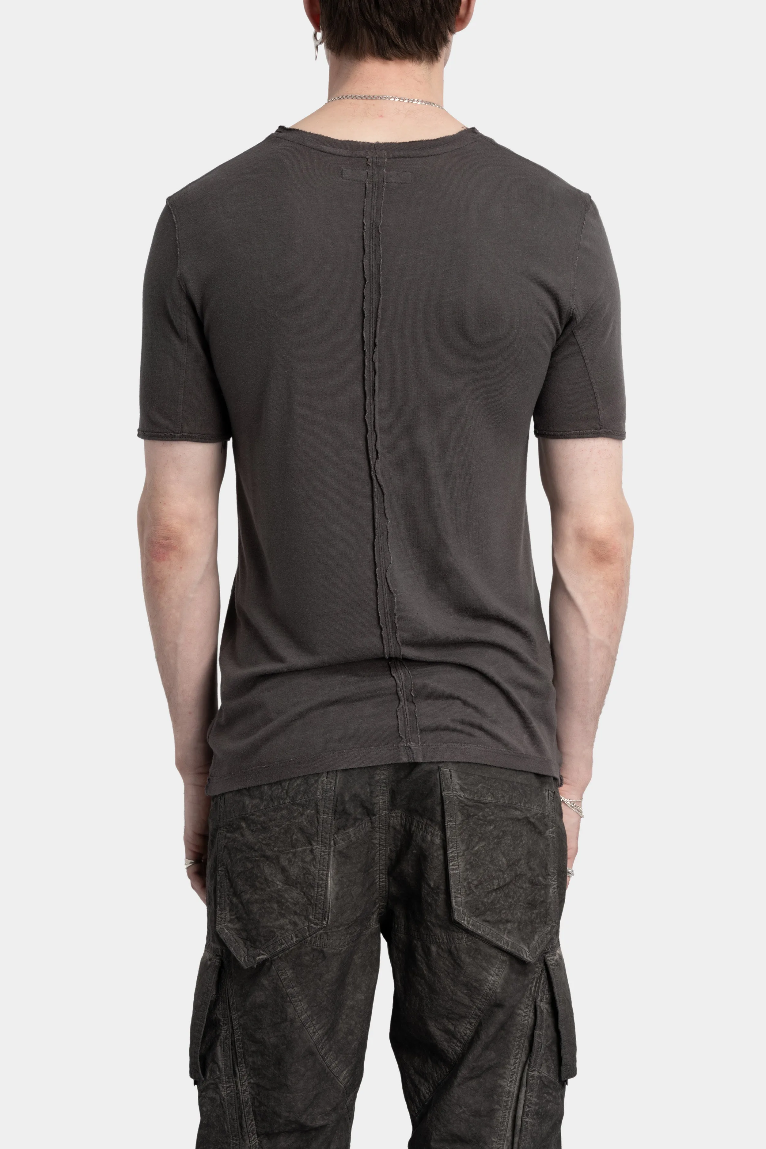 Double neck tee, Shadow grey