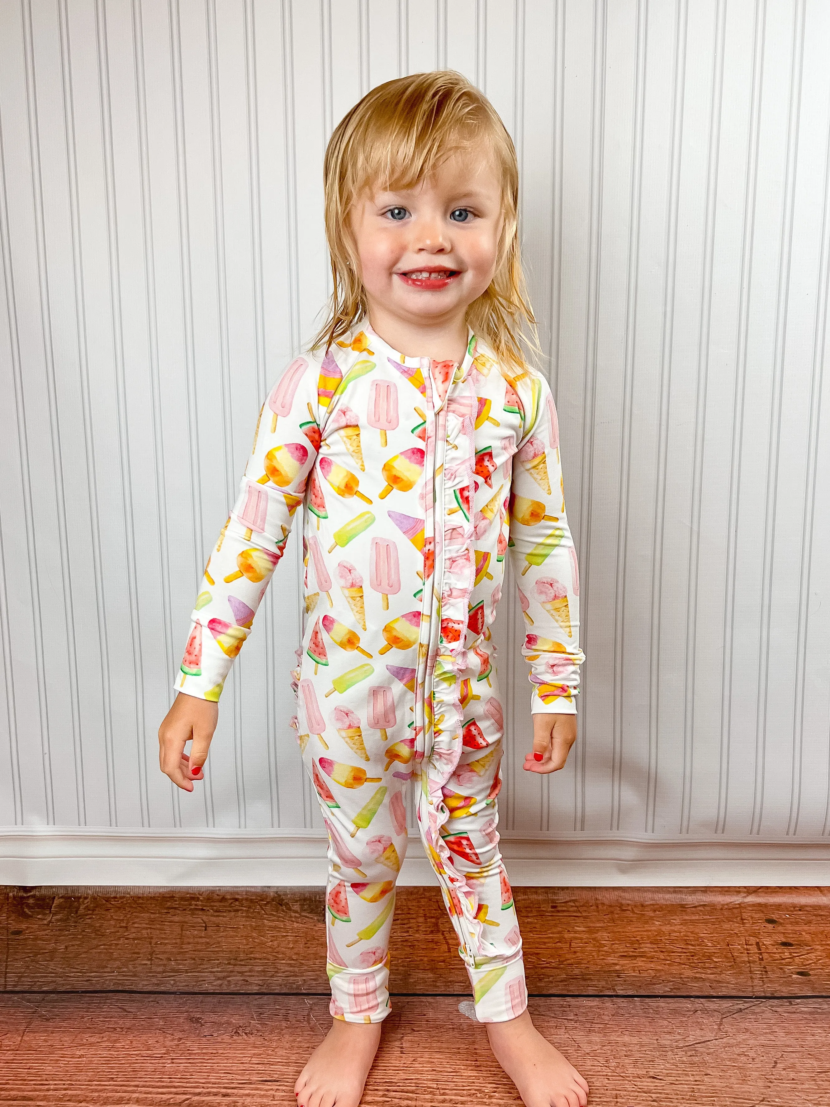 Dreamsicle Fold Over Footie